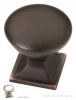 Liberty Hardware Round Knob with Square Base | 32mm | P20387SNC