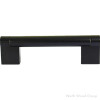 Wurth Rectangular Series 3" Center to Center Zamak/Stainless Steel Pull | Matte Black | WR01000032