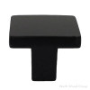 Wurth Square Knob Series 1.11 in x 1.11 in | Matte Black Zamak Knob, WR01000040 | WR01000040