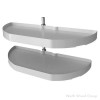 6882 Polymer Almond Half Moon 2 Shelf Lazy Susan, Rev-A-Shelf, 6882 | 68823115570