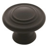 Amerock Inspirations Series Flat Black 1-5/16 in (33 mm) Diameter Knob, - BP1586FB | BP1586FB