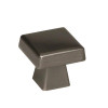 Amerock Blackrock Series Gunmetal 1-1/2 in (38 mm) L x 1-1/2 in (38 mm) W Knob, -BP55273GM | BP55273GM