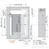 Blum C15 Metabox H 5-7/8" Side Wht 5/Box 14" | CT320H3500C15