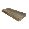 Federal Brace 9" - 12" x 24" Live Edge Floating Shelf, Walnut Finish | FB09101