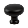 Knob Dull Black 25/Box W/Screws 1-1/4" | 1-1/4" | H8089155