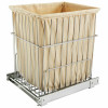Rev-A-Shelf 14-3/4" Wide Roll-Out Wire Hamper Basket, White Finish | HRV1520S