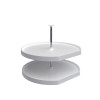 Rev-A-Shelf LD-2262 32" D White Polymer D-Shape Lazy Susan Independently Rotating, 2 Tray Set with Hardware, LD | LD226232111