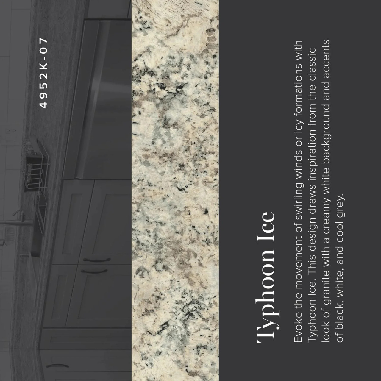 Wilsonart Typhoon Ice Laminate, Postform
