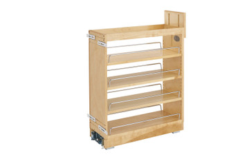 8" Pullout Wood Base Cabinet Organizer with Ball-Bearing Soft-Close Slides