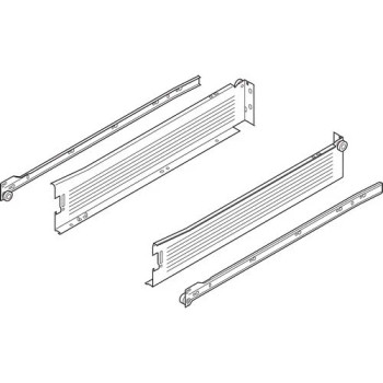 Metabox 320M Drawer Slide with 75lb Capacity, 3/4 Extension, Soft-Closing, 3-1/2", White, 22, 22", Length: 557mm (22") | 320M5500C15
