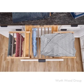 Rev-A-Shelf 4VLWCSC Frame Only 14-1/2"W Double Bin Bottom Mount Waste Container Pullout with Soft-close Full extension Slides, - 4VLWCSC-18F-18, DOUBLE 35/50 QT | 4VLWCSC18FSM18