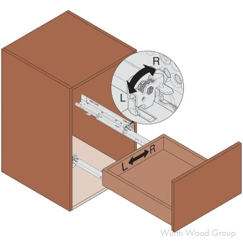 Blum 563H TANDEM 18" Soft-Close Blumotion Full Extension Undermount Drawer Slides, Roller Bearing Zinc - 563H4570B | B563H4570B