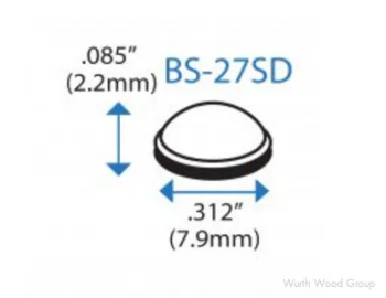 Clear Bumper Pad, 7.9mm DIA X 2.2mm H | BS27