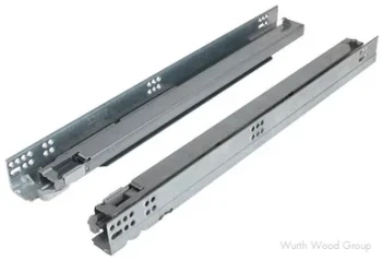 Grass DynaPro 18" Soft-Close Full Extension Undermount Drawer Slides, Roller Bearing Zinc - F130135006204U, 21" | GRF130135007204U