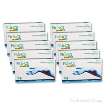 Large Nitrile Powder Free Gloves, Blue, 4mil (100/Box) | PRINCEPPLUSL