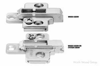 CLIP mounting plate, cruciform, 3 mm, zinc, for screwing on with chipboard screws