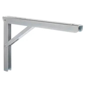 400mm Adjustable Folding L-Bracket, Zinc Finish, 16" | 206ZC16