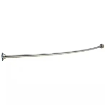 Liberty Hardware 5' Oval Curved Shower Rod with 6" Bow, | Stainless Steel | 2115SS