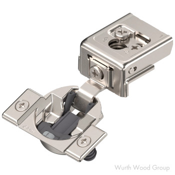 Blum Compact 31C Soft-Close BLUMOTION 1" Overlay Face-Frame Hinges Nickel, 110° Dowel - 31C358B16, 1 " | 31C358B16