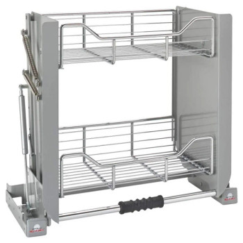 Rev-A-Shelf 5PD Chrome 2-Shelf Pull Down Shelf 22-1/4" W x 18-3/8" H, 5PD-24CRN | 5PD24CRN