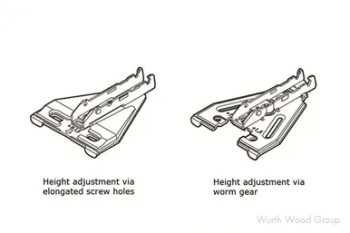 Tiomos Cam Adjustable Frameless Wing Base Plate with Pre-Mounted Euro Screws, Nickel-Plated, 0mm, Height: 3.5mm | GRF058139826228