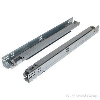 Grass DynaPro 15" Soft-Close Full Extension Undermount Drawer Slides, Roller Bearing Zinc - F130135005604 | GRF130135005604