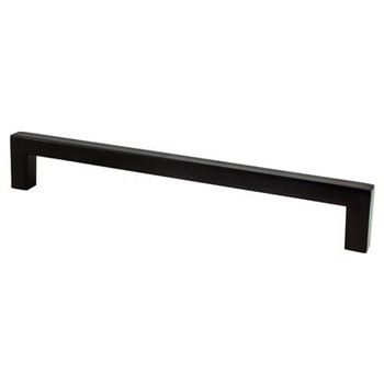 Berenson Contemporary Advantage One CC Champagne Square Pull | Matte Black, 192mm | H90204055