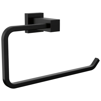 Liberty Hardware Velum Towel Matte Black | Ring | IAO20846BL