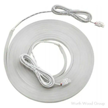 12V LED 3W Side-Emitting Cool White Neoloop Flexible Silicone Lighting, 16.4' Roll, White | LN112V3WM48K1