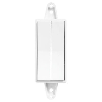 Wireless Two Zone Deco Wall Dimmer, 4", White | LWLD2WALWH1