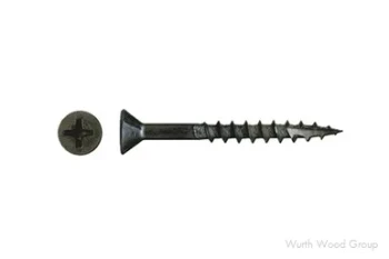 Flat Head #2 Phillips Drive Nibs & Type 17 Point - Black - #8x1-5/8" | WW34340