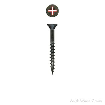 Flat Head #2 Phillips Drive Nibs and Type 17 Point Coarse Thread size: #8 x 3â€ box qty: 2000 color: black | WW34580