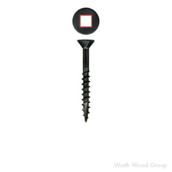 Flat Head #2 RobertsonÂ® Square Drive Nibs and Type 17 Point Coarse Thread size: #8 x 2 1â„4â€ box qty: 3500 color: black | WW37310