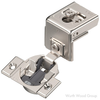Blum Compact 31C Soft-Close BLUMOTION 1-1/2" Overlay Face-Frame Hinges Nickel, 107° Screw-On - 31C355B24 | 31C355B24