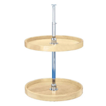 Rev-A-Shelf 4WLS-072 20" D Maple Lazy Susan Independently Rotating for Wall Cabinets, 2 Tray Set with Hardware, 4WLS072-20-52 | 4WLS0722052
