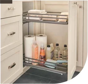 Rev-A-Shelf Orion Gray Swing Out Pantry Cabinet Pullout 18" | 537418FLFOG