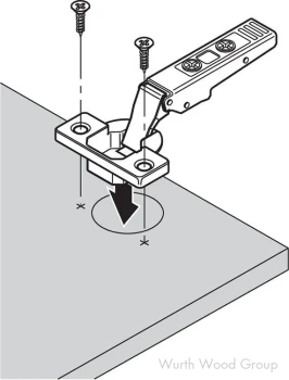 Blum CLIP Top Free Swinging Inset Overlay Face-Frame;Frameless Hinges Nickel, 110° Screw-On - 70T3750.TL, 110 DEGREE | 70T3750TL