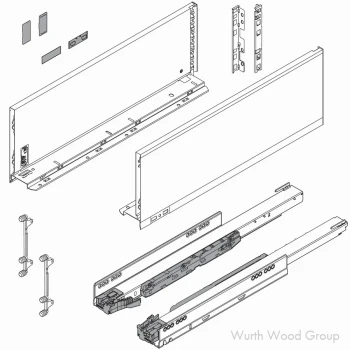 LEGRABOX pure, drawer, height C (193.0 mm), NL=450 mm
