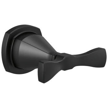 Delta Faucet Stryke Double Robe Hook | Flat Black | 77638BL