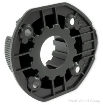 Cabinet Leveler Socket with "V" Plate Dowel and Screw Mount, 9/16" | 84015P2Z