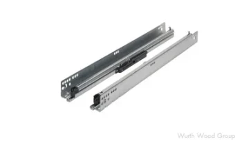 Hettich Quadro V6 15" Soft-Close Full Extension Undermount Drawer Slides, Ball Bearing Left hand Zinc - 9304261 | 9304261
