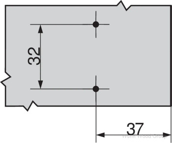 BLUMOTION Soft-Closing 971A Soft-Close Adapter Wing Plate, Nickel-Plated, 0MM | 971A0500