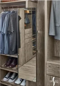 Sidelines Closet Mirror | Silver Mist, Type: 3-Way Soft-Close Closet Mirror w/ Over Travel, 48" | CMTWSL1448SM1