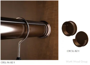 Sidelines Closet Rod & Caps | CRSL96CR1