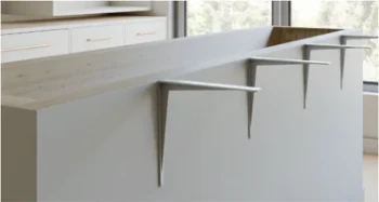 Federal Brace Countertop Support Bracket Black Left | FB39999