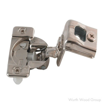 Grass TEC 864 Soft-Close 1-3/8" Overlay Face-Frame Hinges Nickel, 108° Dowel - 02782A-15, 108 DEGREE | GR02782A15