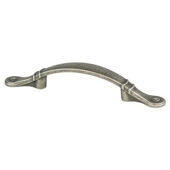 Berenson Traditional Advantage Four 3 inch CC Ringed Arch Pull | Weathered Nickel | H936910WN