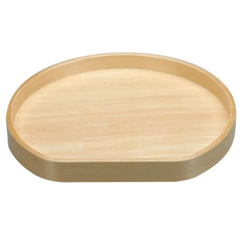 Rev-A-Shelf LD-4BW-201 20" D Banded Maple D-Shape Lazy Susan Independently Rotating Tray with Bearing, LD-4BW-201-20SBS-1 | LD4BW20120SBS1