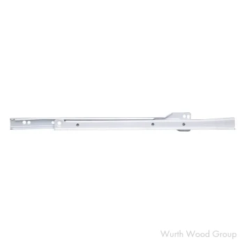 Hickory Hardware 16" 3/4 Extension Self-Close Epoxy Coated Euro Slides 1700 Series, Unhanded Side Mount White - P1700/16-W | P170016W