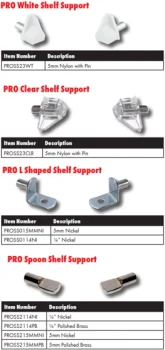 Pride Industrial Pro Spoon Shelf Support | Polished Brass | PROSS215MMPB